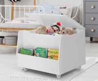 Dziecięcy Toy Box Drewniany Mobilny Organizator