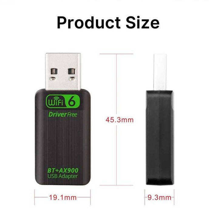 USB адаптер FENVI AX900 WiFi6 + Bluetooth 5.4, двохдіапазонний 2.4/5