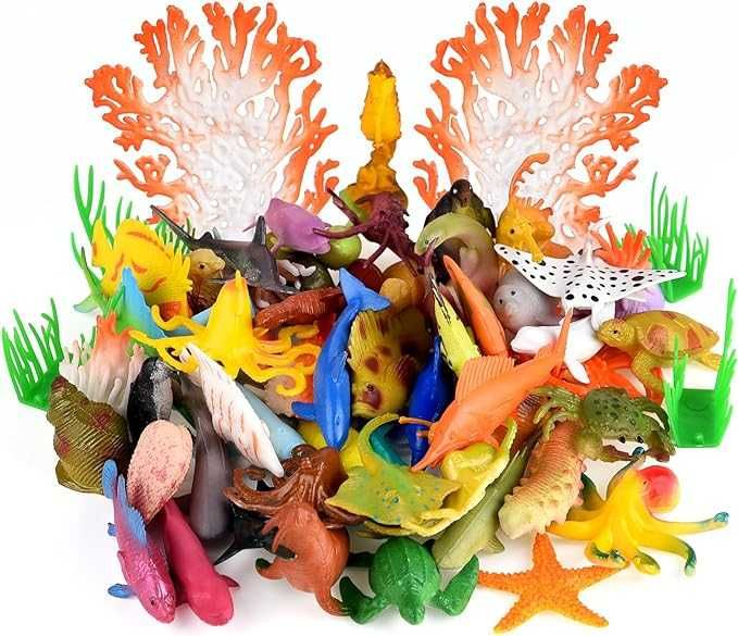 Mini figurki zwierząt oceanicznych i morskich PLULON