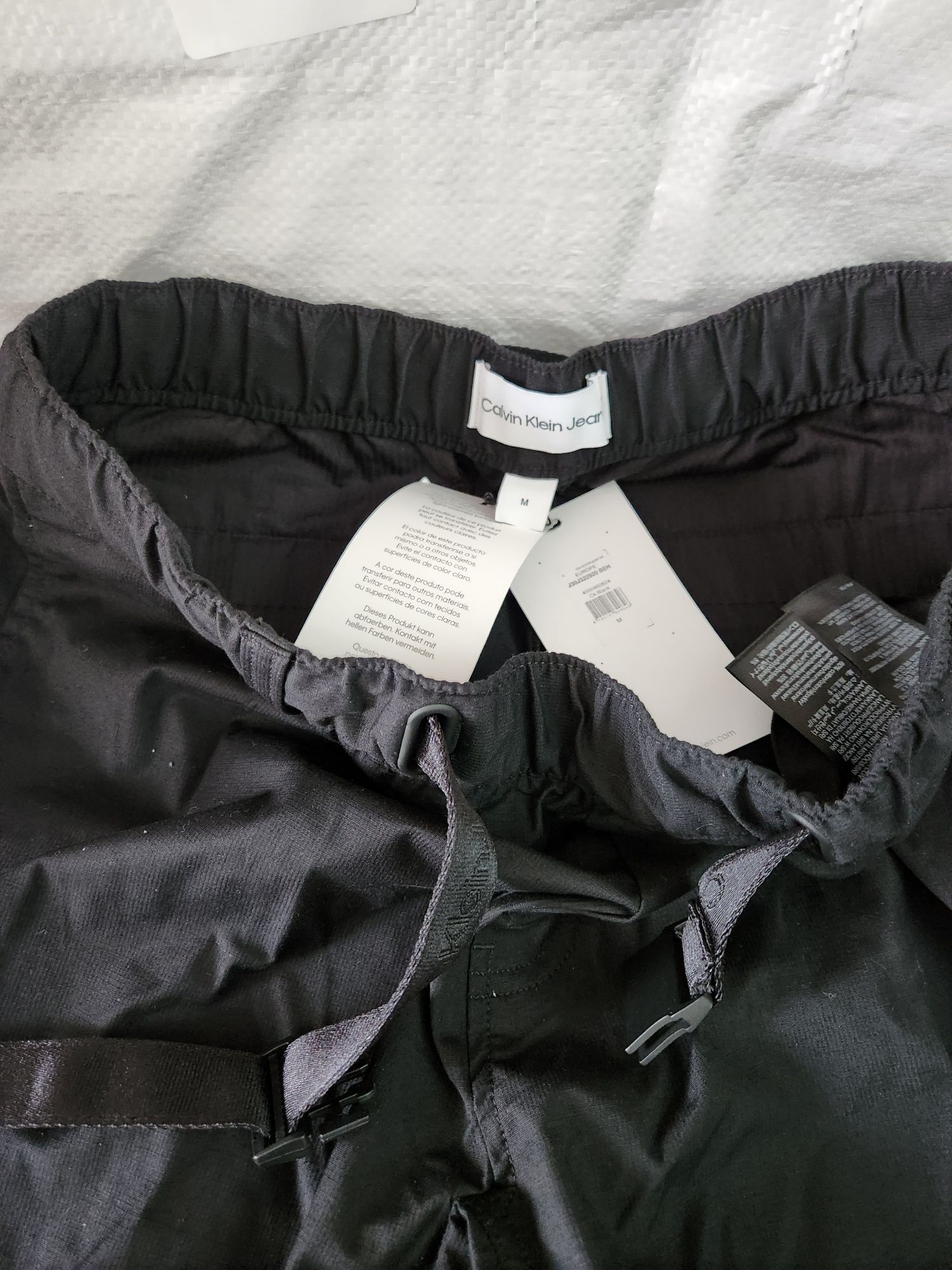 Spodnie Calvin Klein CK, bojówki, czarne, rozmiar M