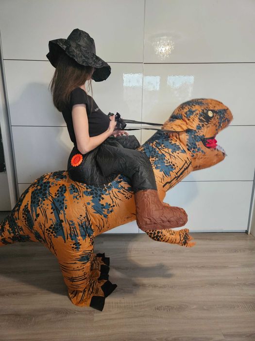 Nadmuchiwany Dinozaur + Jeździec Imprezy, cosplay, Halloween 119 zł