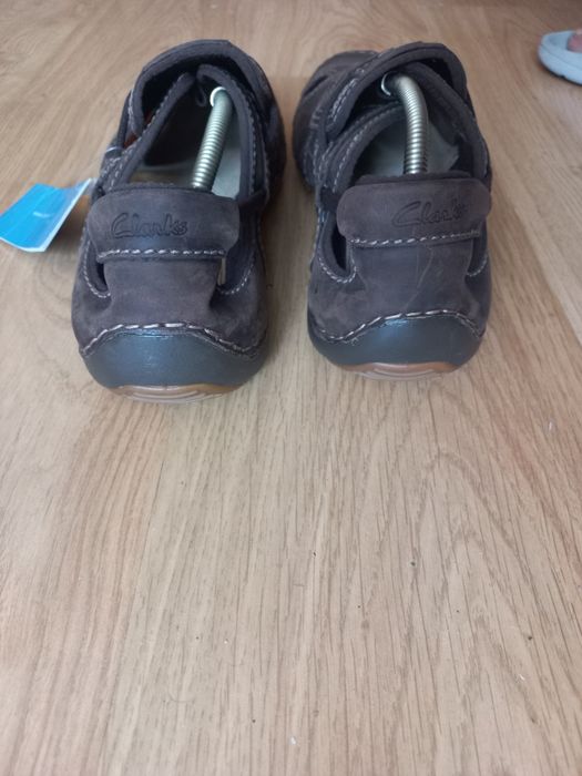 Мужские новые кожаные летние мокасины Clarks 45 p.