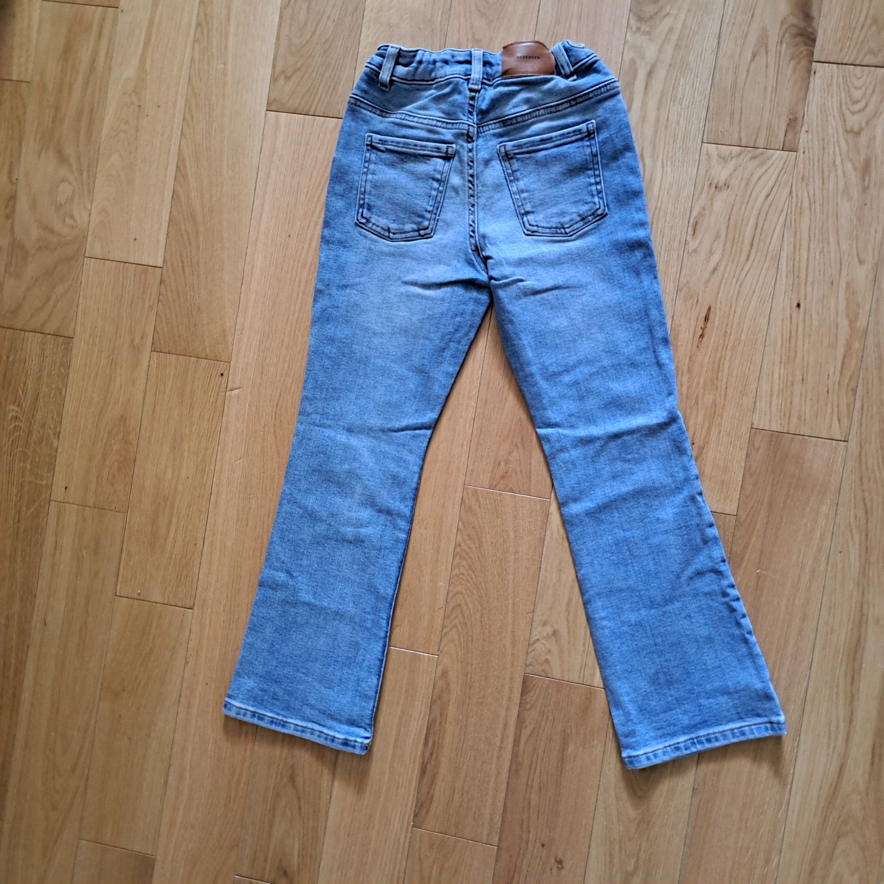 Spodnie, jeansy, dzwony, Reserved, 140, niebieskie