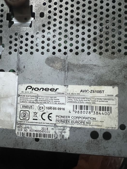 Pioneer AVIC-Z610BT carplay android auto