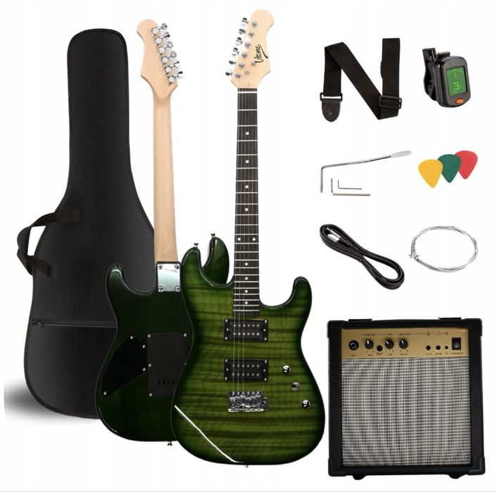 Gitara elektryczna ze wzmacniaczem CAŁY ZESTAW prezent
