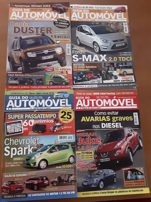 Revistas Guia do Automóvel de 2004 a 2012