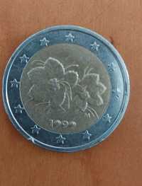 Moeda 2 Euros 1999 Finlândia com defeito