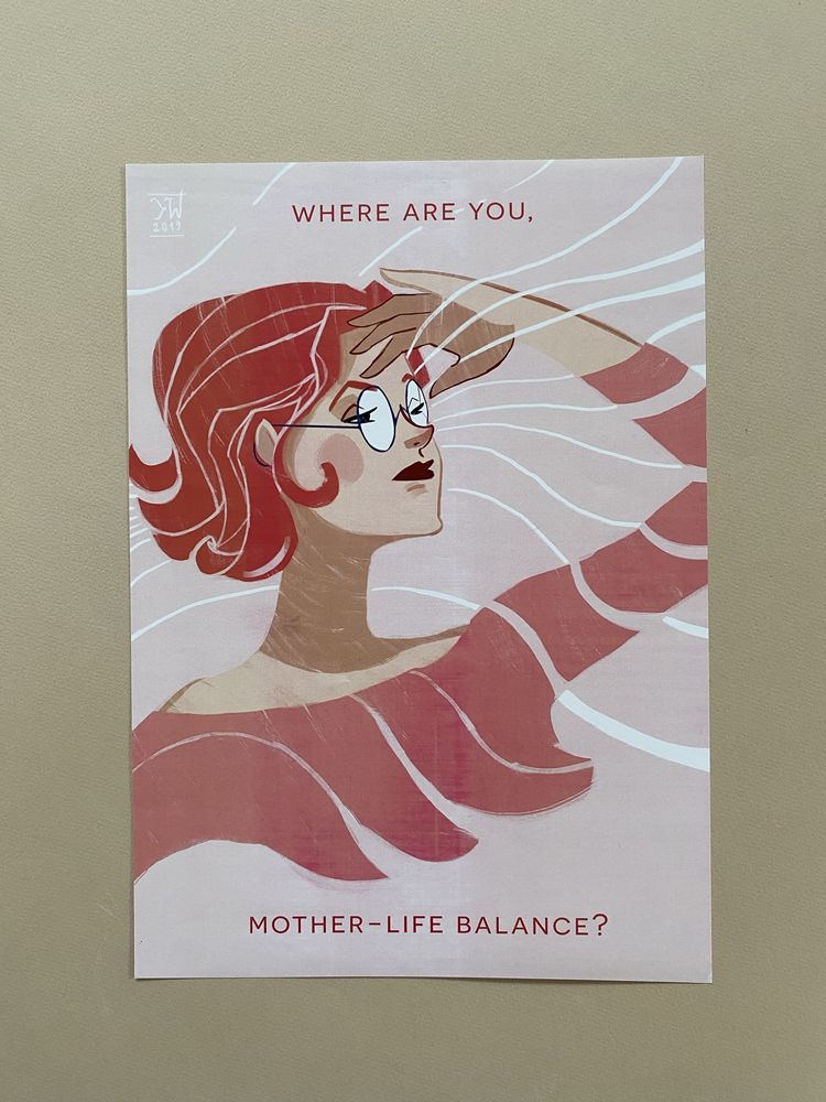 Plakat poster Mother - life balance ?