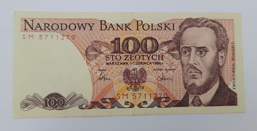 Stary Banknot kolekcjonerski Polska 100 zł 1986