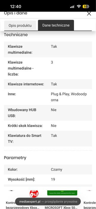 Klawiatura bezprzewodowa All in One