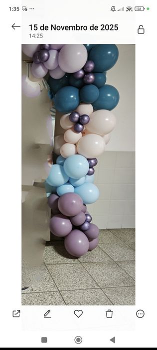 Meio arco de balões