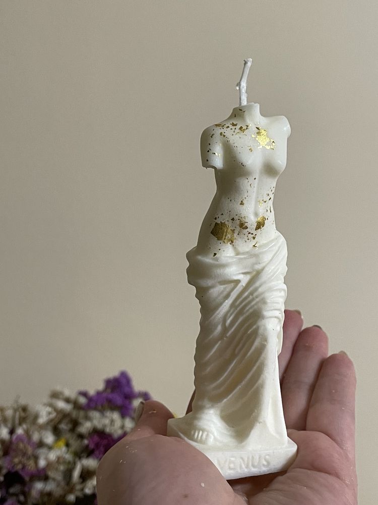 Свічка соєва ручної роботи силует цезар Венера