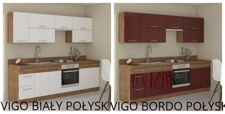 Kuchnia Vigo Biały Połysk 260 cm Wycena Projekt Gratis