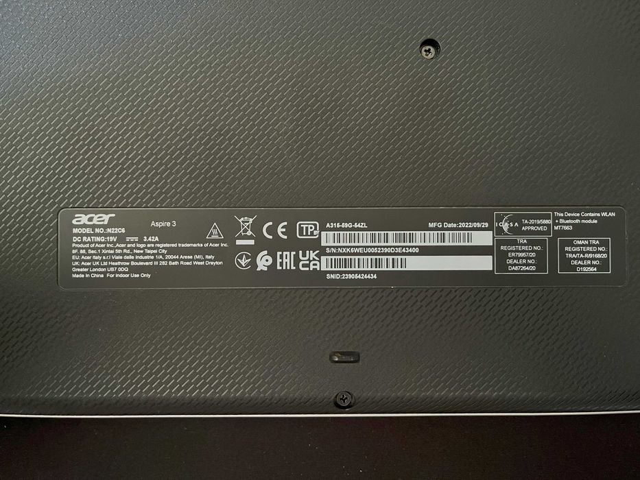 Ноутбук для роботи Acer Aspire 3 (A315-59G-54ZL)