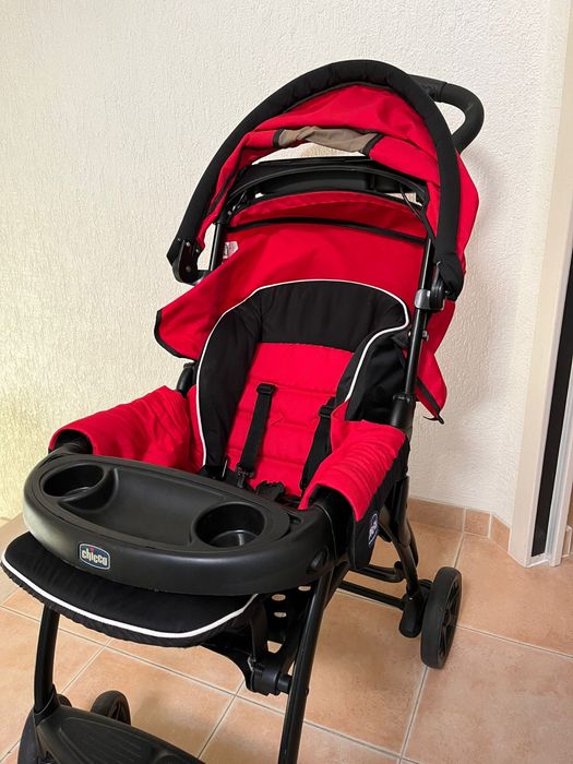 Vendo carrinho chicco travel duo system today vermelho, como novo