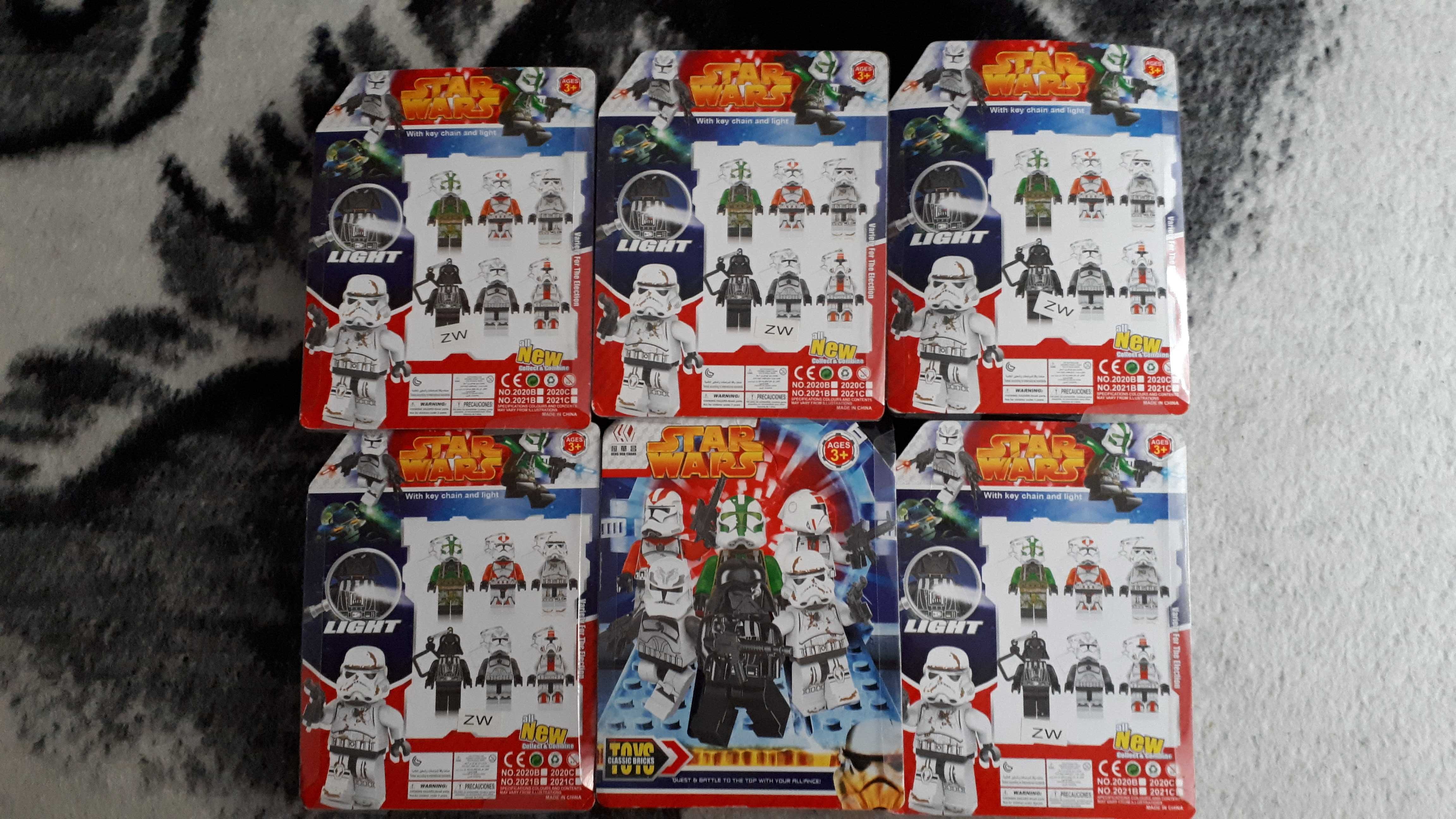 Ludziki Star Wars klocki wysokość 7,5 cm zestaw 6 różnych Vader itd