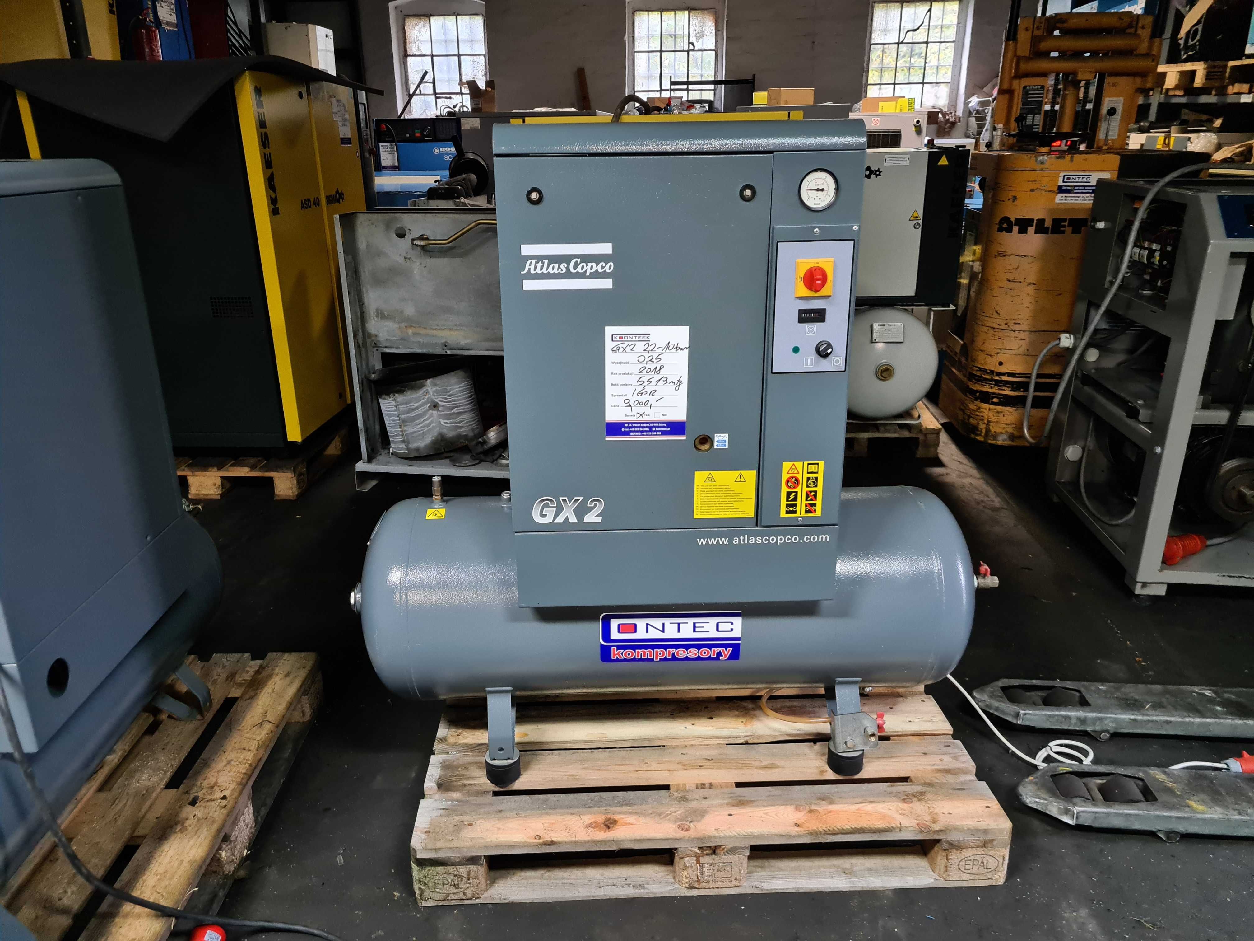 Kompresor śrubowy ATLAS COPCO GX 2