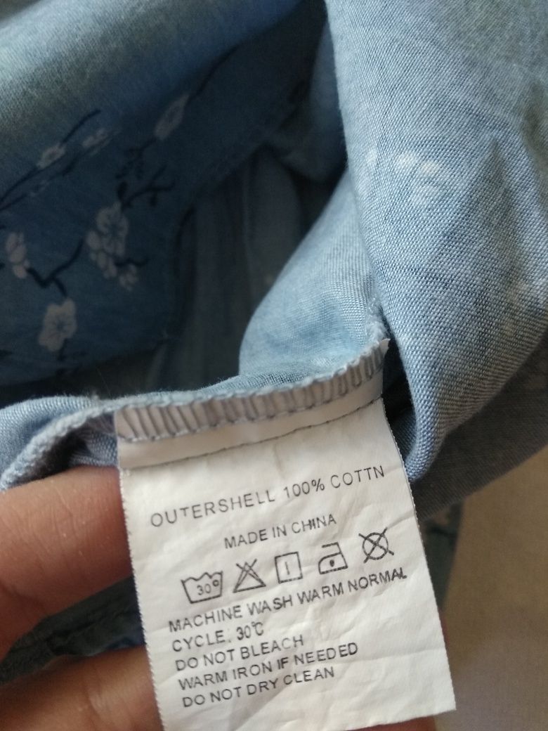 Jeansowa sukienka w kwiaty r. 104 Za-patitos Zara