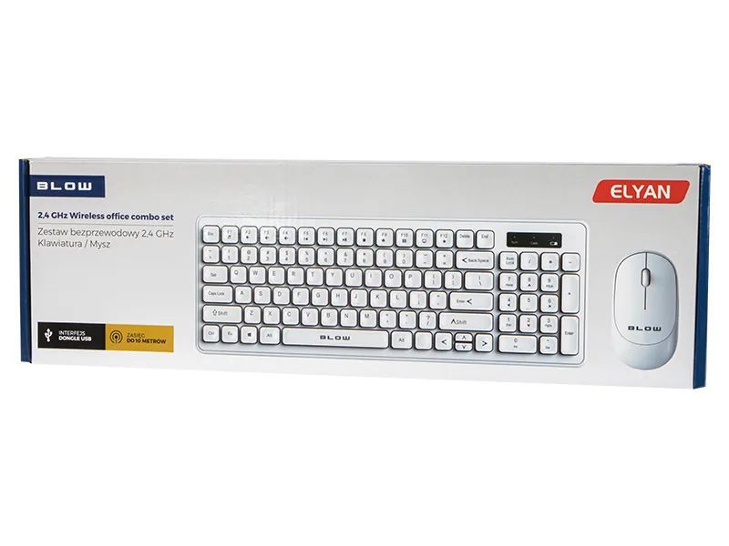 Zestaw bezprzewodowa klawiatura + mysz 2,4GHz BLOW ELYAN KM-5 85-469#