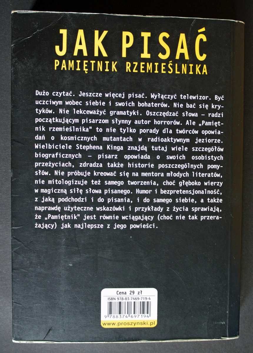 Stephen King - Jak Pisać - Pamiętnik Rzemieślnika