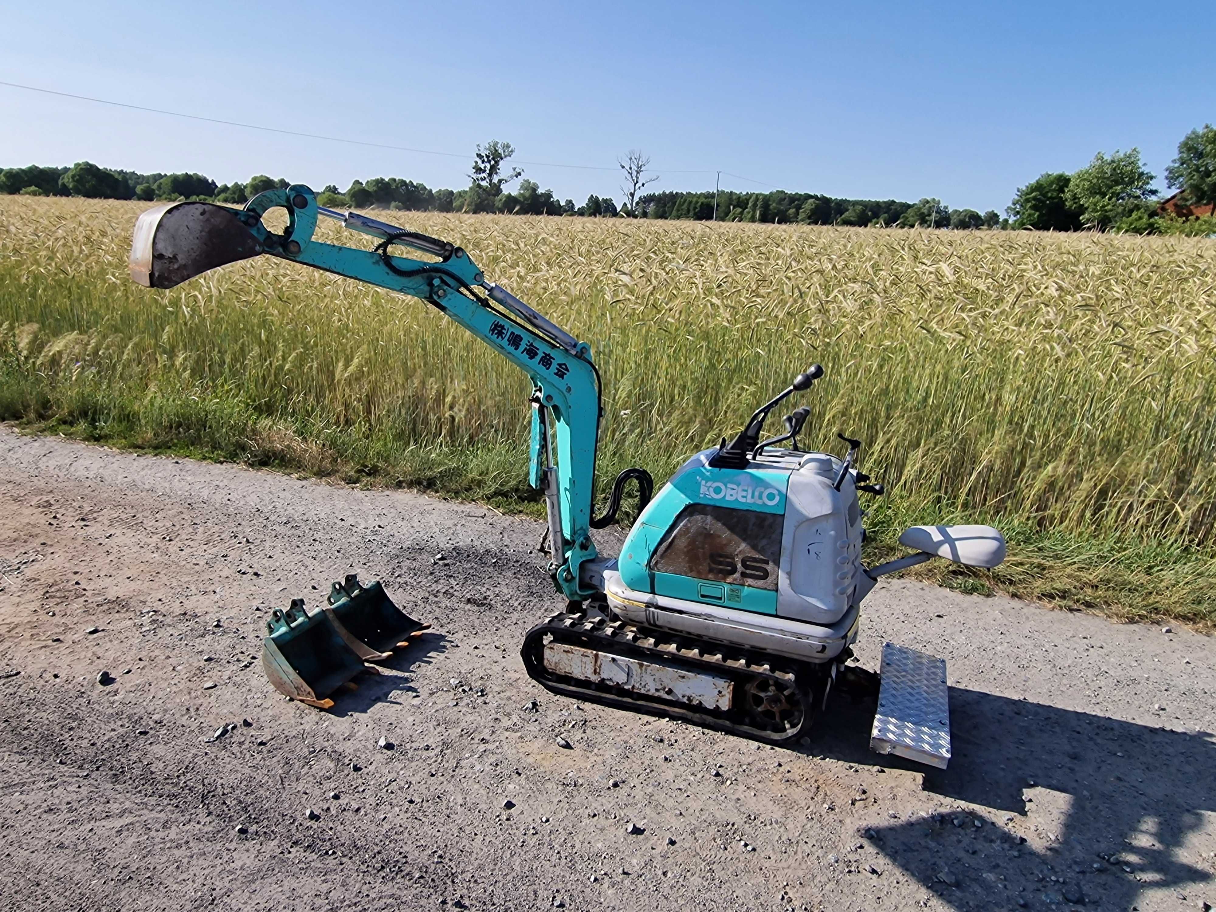 Mikro koparka Kobelco SS1 50cm szer. 350kg 3łyżki Fv23% cena brutto!