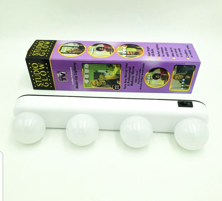 Подсветка зеркала светодиодная лампа 4 LED для нанесения макияжа на пр