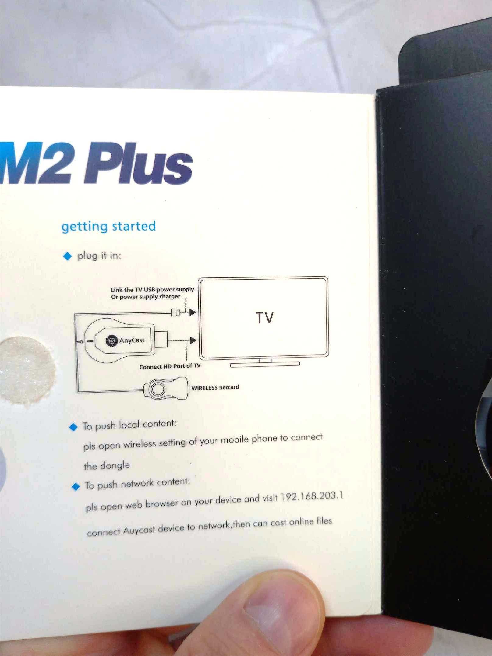 WiFi медіаплеєр транслятор Anycast Miracast M2 Plus HDMI
