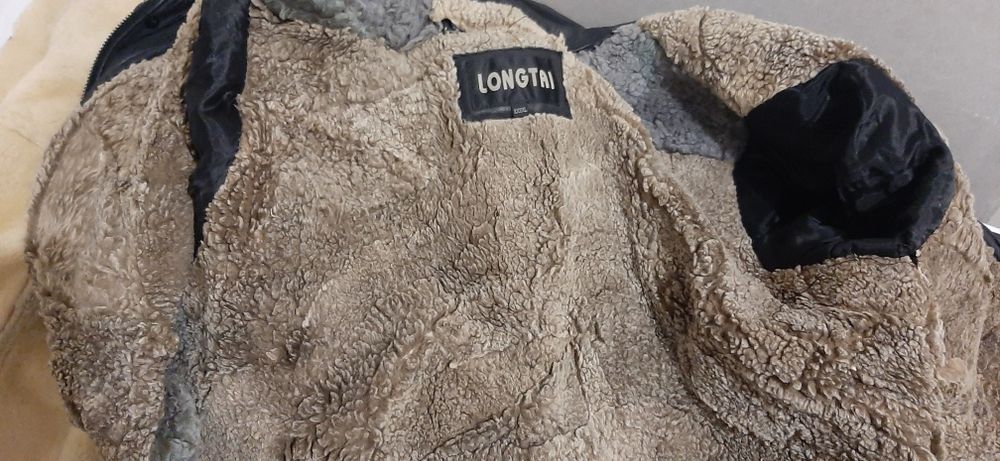 Мужская зимняя натуральная кожанная куртка. XXXXL