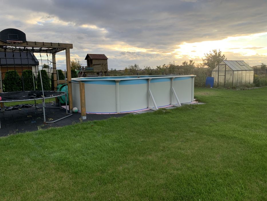Basen ogrodowy stalowy KANADYJSKI 610x360x120 cm WRAZ Z WYPOSAŻENIEM