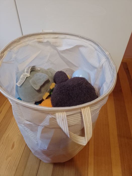 Składany kosz na zabawki koce pościel