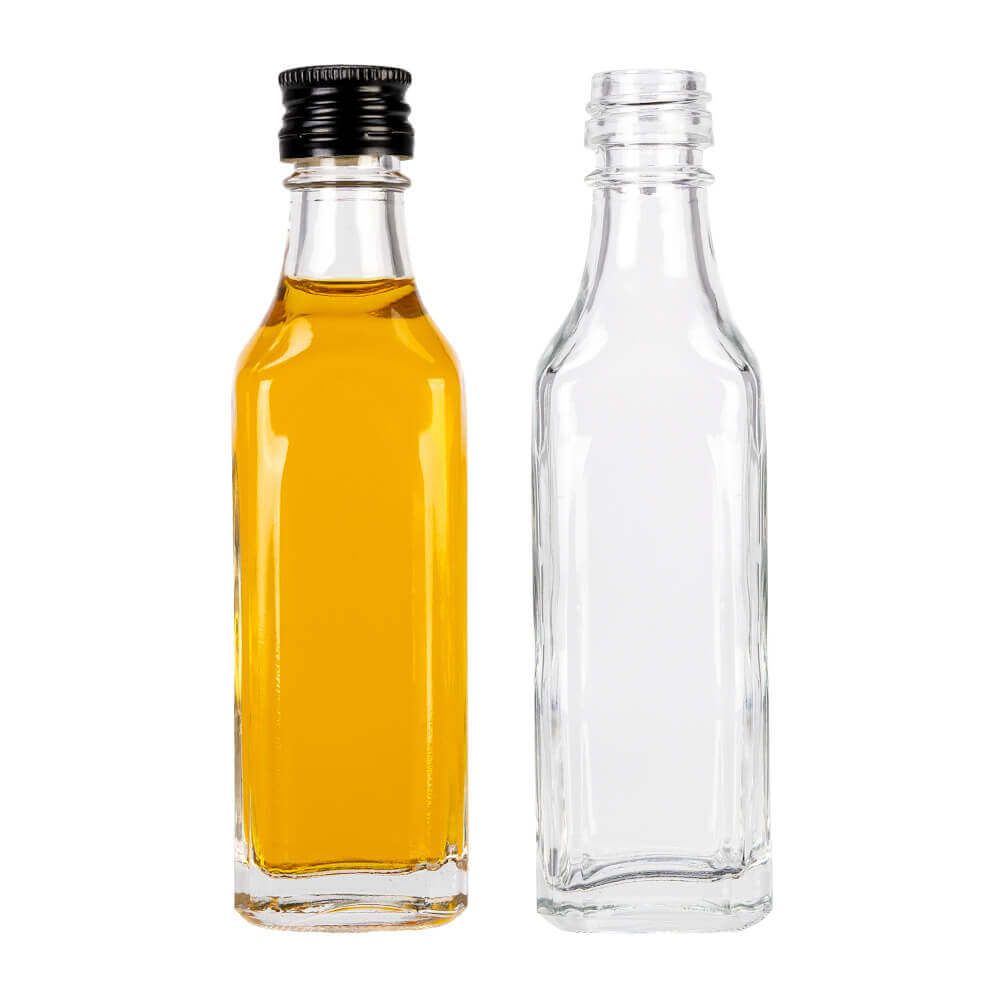 20x butelka KĄTÓWKA 50 ml na oliwę nalewki z zakrętką