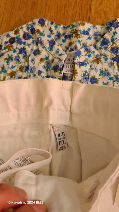 Zestaw Zara nowe spodnie i bluzka w bdb stanie 110