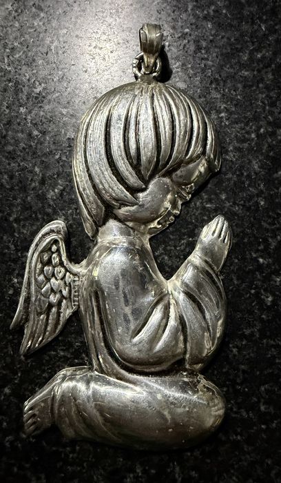 Anjo em prata para berço