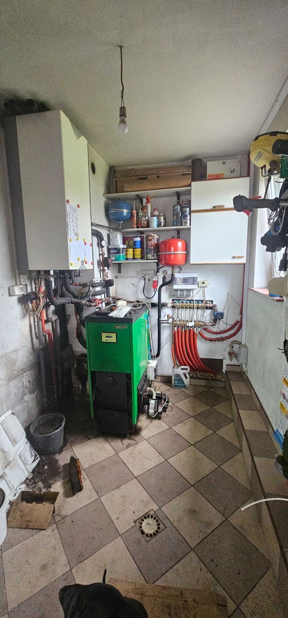 Kocioł Kostrzewa Pellets Plus 25 kW, Biawar Quattro 150l, cała kotłown