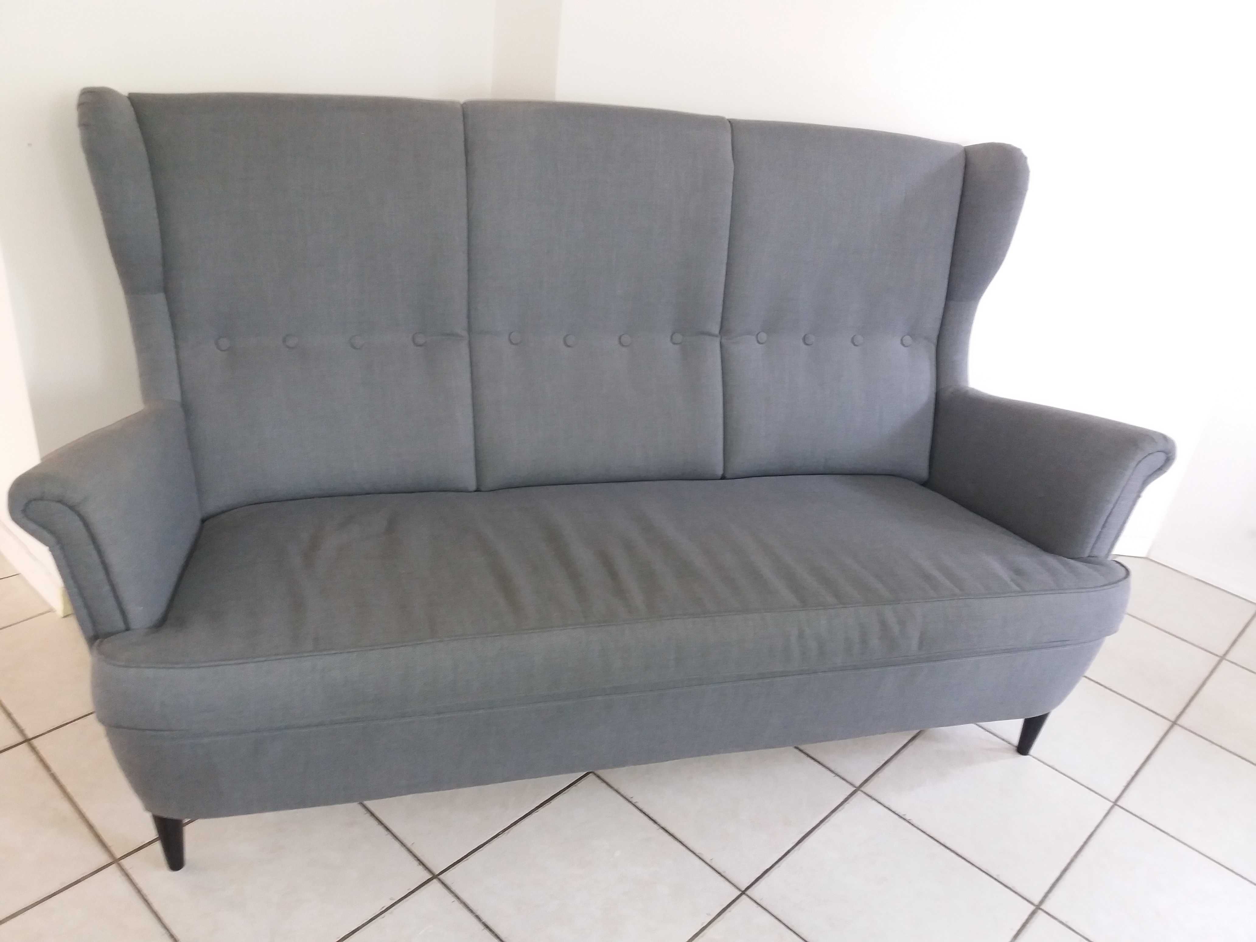 Sofa IKEA Strandmon 3-osob ,tapicerka szara Nordvalla - dowóz gratis