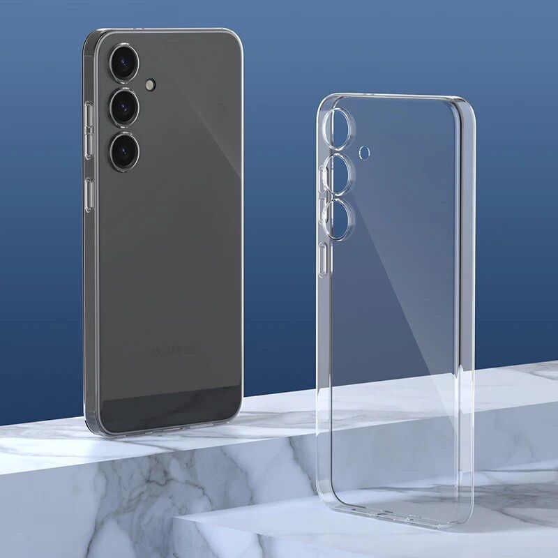Прозрачный силиконовый чехол для Samsung Galaxy S24, чехол Самсунг
