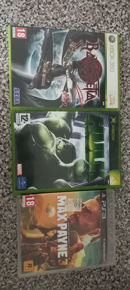Bayonetta/Hulk/Max payne 3 Xbox/360/Playstation 3