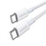 Kabel Ugreen US557 USB-C/USB-C 100W 1m biały