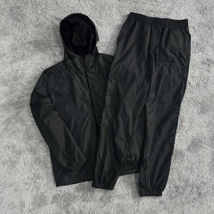 Спортивний костюм чоловічий плащівка весна осінь з капюшоном графіт