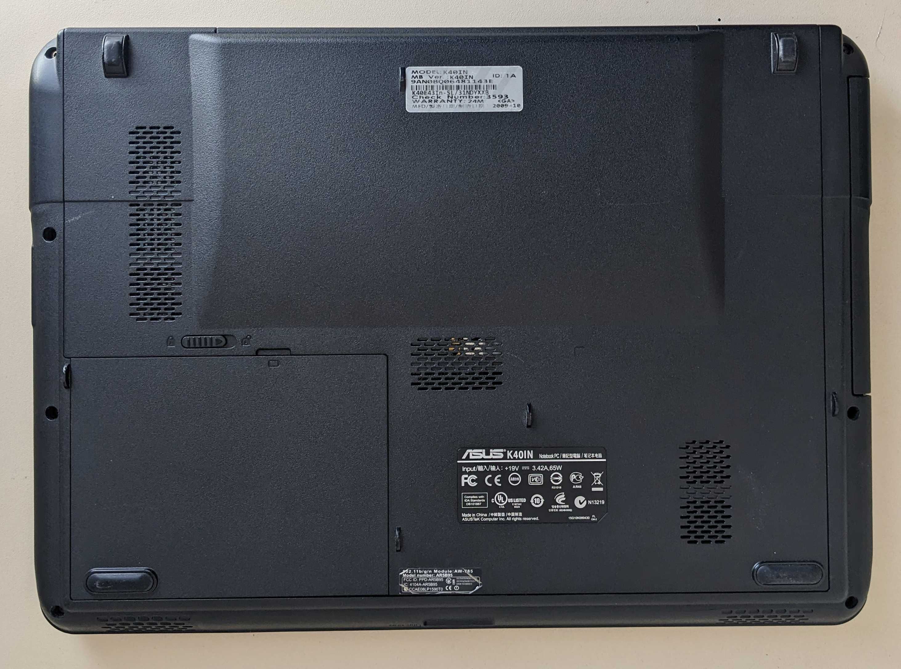 Продам ноутбук Asus K40IN