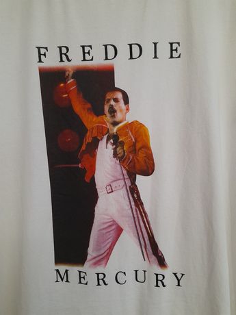 Оригинал мерч футболка с принтом "Freddie Meecury" хлопок белый р. 50