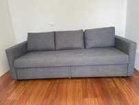 Sofá- Cama FRIHETEN, cinzento escuro