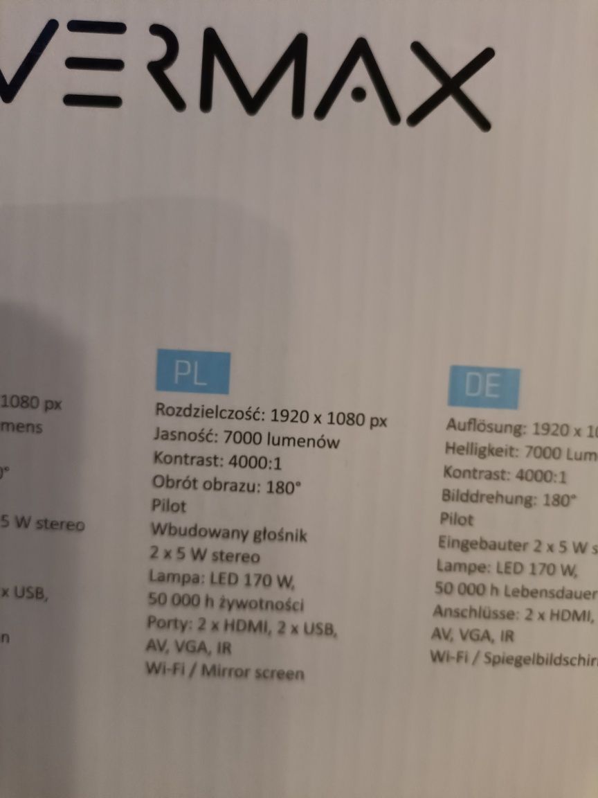 Projektor rzutnik Overmax multipic 4.1 NOWY