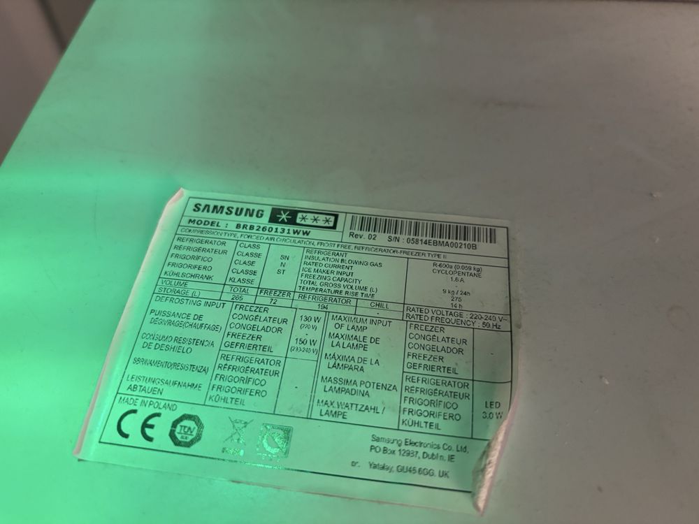 Lodówka do zabudowy Samsung