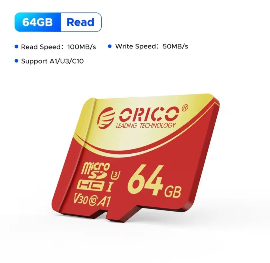 Карта пам'яті microSDXC ORICO 64GB 100Mb/C10/A1/U3/V30 Samsung Evo