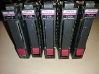 HP 146gb 10K SAS, 4 x 72gb 10K SAS