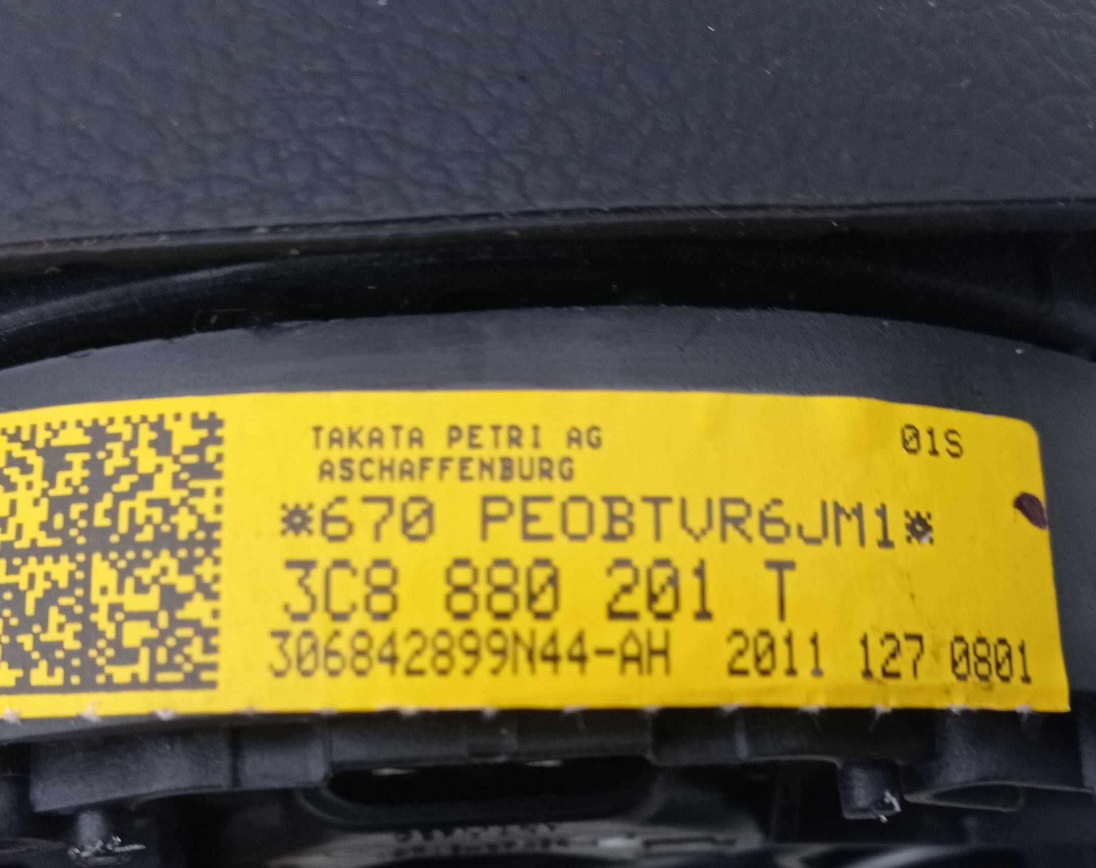 Poduszka powietrzna AIRBAG kierowcy VW Passat B7 3C8/880201T