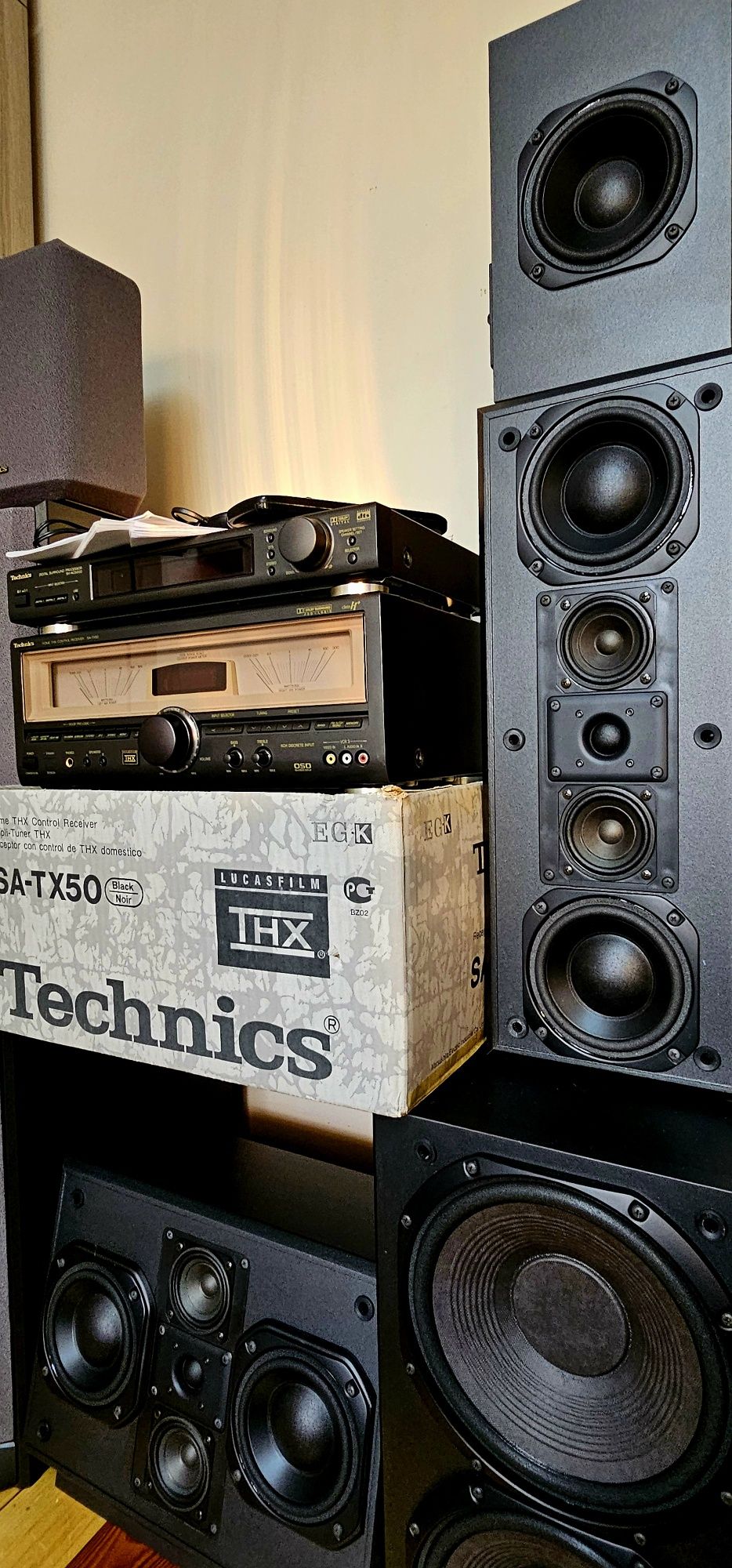 Technics-flagowy zestaw kina domowego SA-TX50, SH-AC500D, 5.2 bdb stan