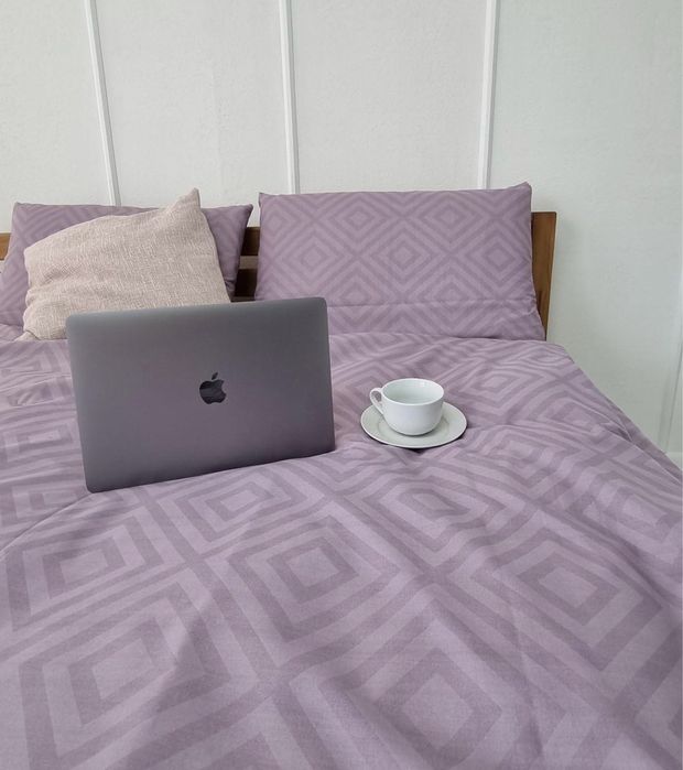 Стильна постільна білизна в ромб, бязь голд