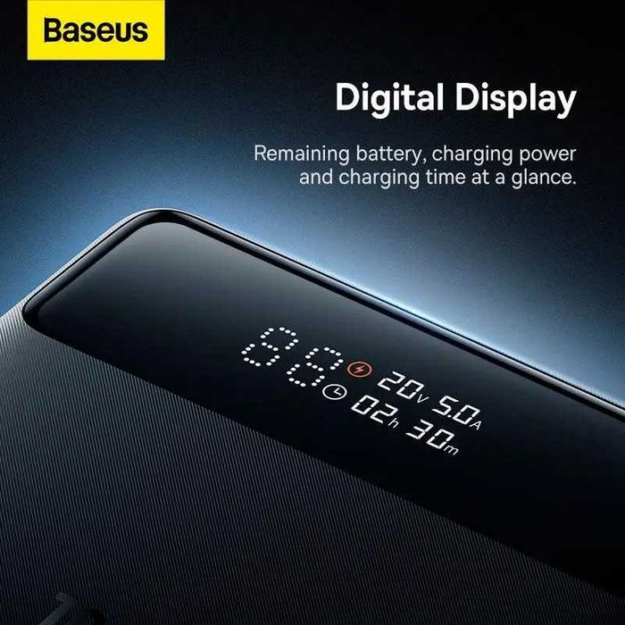 Повербанк Baseus 100/145W Power Bank, 20000mAh, Display, PD, QC, павер